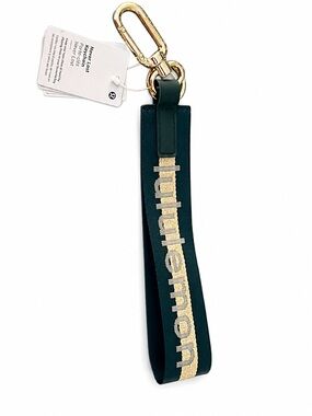 Lululemon Athletica Never Lost Dark Green & Gold Key Fob (Retired)